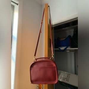 Coach red leather purse